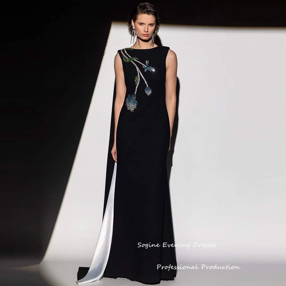 Customized Crew Neck Satin Evening Dresses With Crystal Flower Embellished Long Shawl فساتين سهرة Formal Prom Dress
Customized Crew Neck Satin Evening Dresses With Crystal Flower Embellished Long Shawl فساتين سهرة Formal Prom Dress