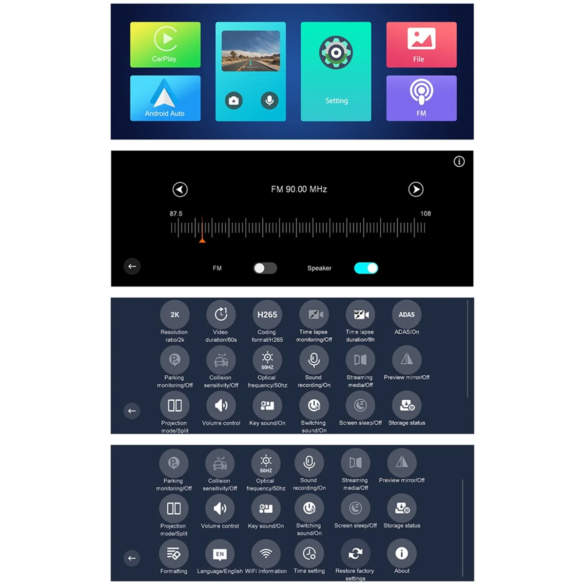 TEH-e10.26In 4K DVR Car Monitor Carplay Android Auto Dashboard ADAS Dash Cam Dual Cameras GPS Navigation WIFI FM IPS Screen
TEH-e10.26In 4K DVR Car Monitor Carplay Android Auto Dashboard ADAS Dash Cam Dual Cameras GPS Navigation WIFI FM IPS Screen