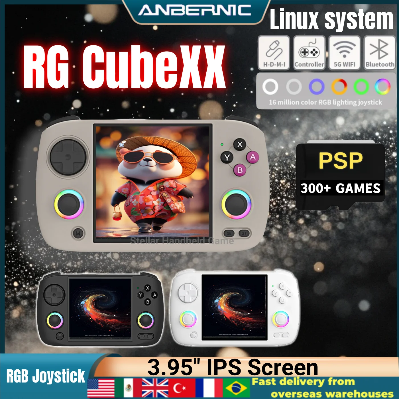 ANBERNIC RG CubeXX Handheld Game Console 3.95" IPS HD Screen Linux WIFI Bluetooth 256G PSP RG Cube XX Retro Video Gaming Console
ANBERNIC RG CubeXX Handheld Game Console 3.95" IPS HD Screen Linux WIFI Bluetooth 256G PSP RG Cube XX Retro Video Gaming Console