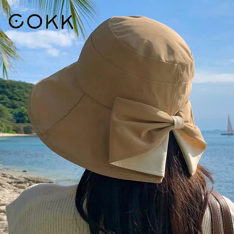 COKK Summer Hats For Women Bucket Hat With Bow Outdoor Beach Sunhat Wide Brim Korean Travel Gorro Chapeu Uv Protection 2023 New
COKK Summer Hats For Women Bucket Hat With Bow Outdoor Beach Sunhat Wide Brim Korean Travel Gorro Chapeu Uv Protection 2023 New