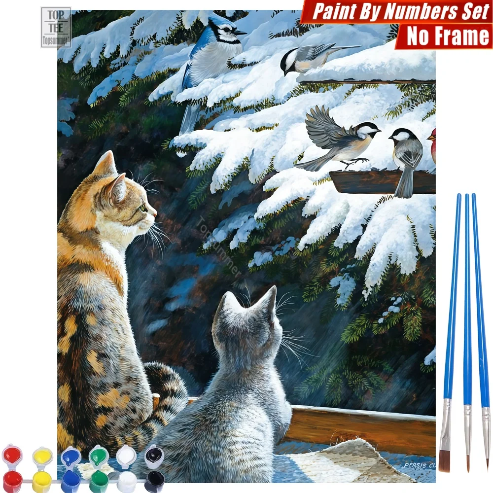 Cats Window Birds Paint By Numbers Kit - Cats Window Snow Abstract Wall Art Valentine's Day Gift For Mom
Cats Window Birds Paint By Numbers Kit - Cats Window Snow Abstract Wall Art Valentine's Day Gift For Mom
