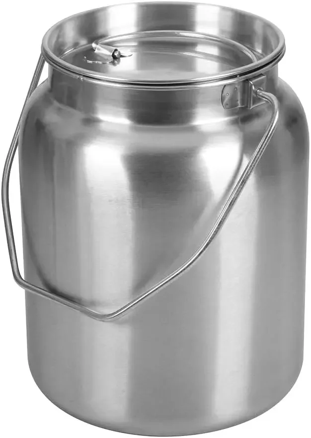 Stainless Steel Seamless 2-Gallon Milk Jug, Milk Can, Milk Pail, Anti-Leak Liquid Storage Container with Tight Lid and Long Swiv
Stainless Steel Seamless 2-Gallon Milk Jug, Milk Can, Milk Pail, Anti-Leak Liquid Storage Container with Tight Lid and Long Swiv