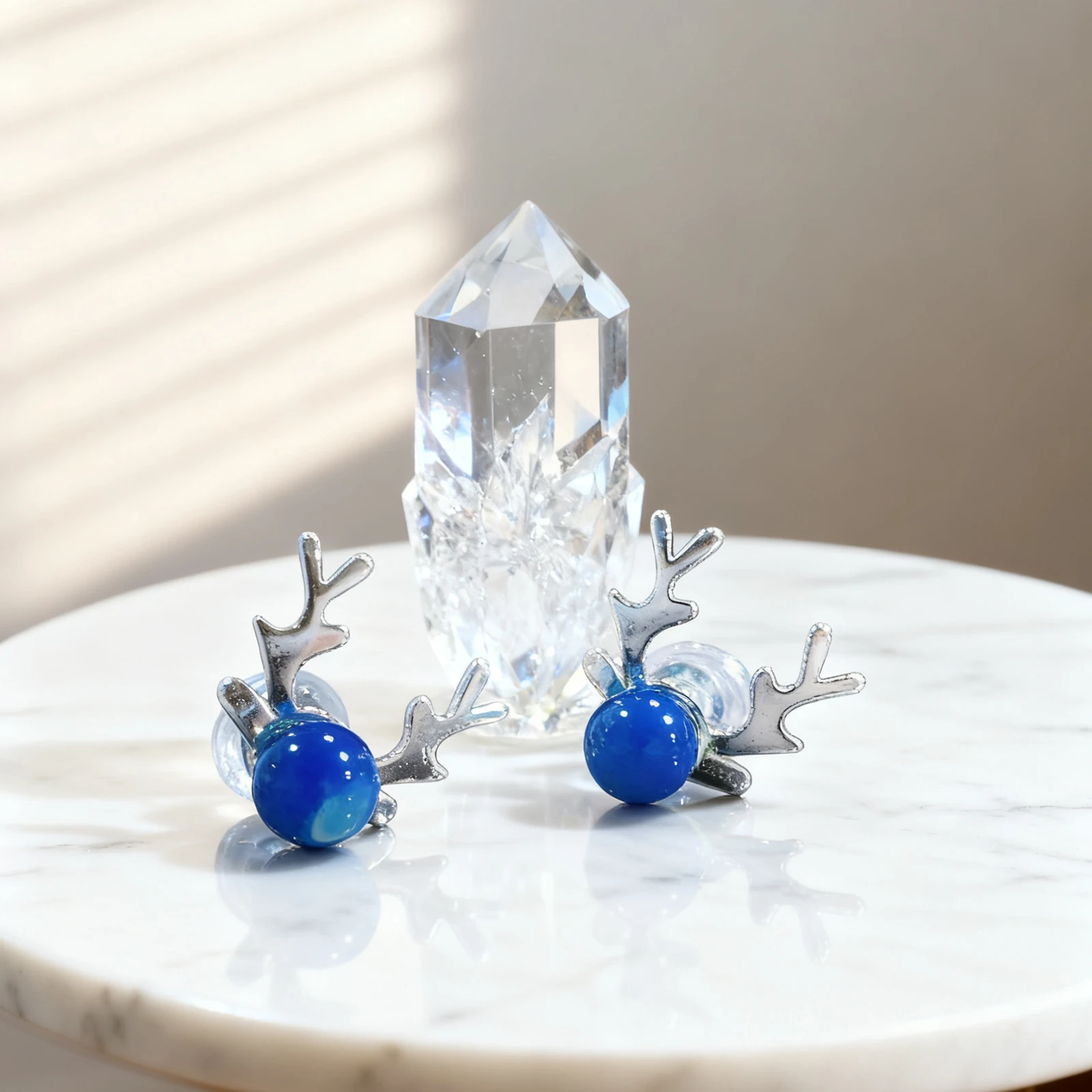 Christmas Reindeer Antler Earrings Sterling Silver with Dominican Blue Amber Natural Gemstone Gift for Women
Christmas Reindeer Antler Earrings Sterling Silver with Dominican Blue Amber Natural Gemstone Gift for Women