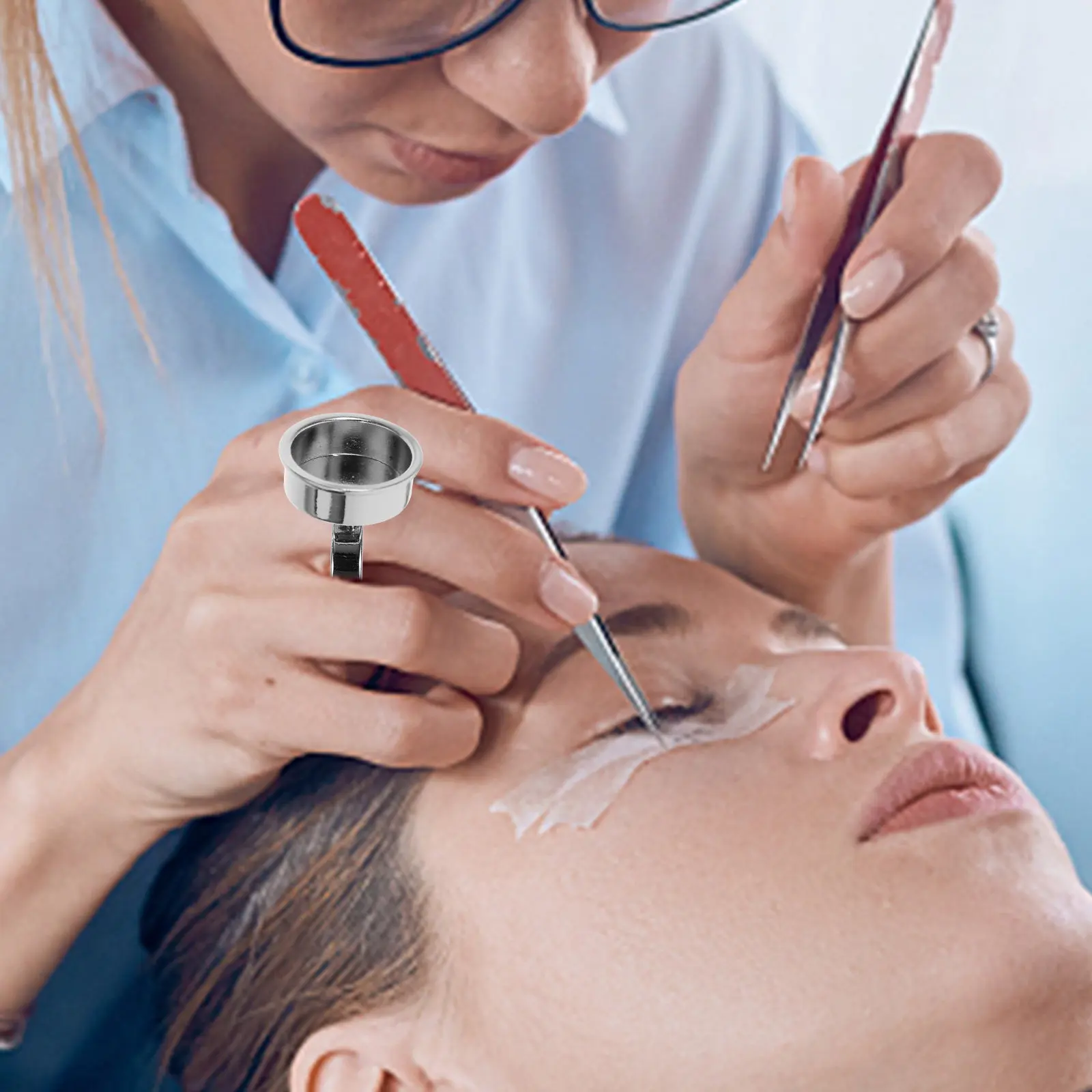 5Pcs Eyelash Ring Cup Set Professional Lash Extension Holders Multi Functional Comfortable Finger Wear Eyelash Extension Tools
5Pcs Eyelash Ring Cup Set Professional Lash Extension Holders Multi Functional Comfortable Finger Wear Eyelash Extension Tools