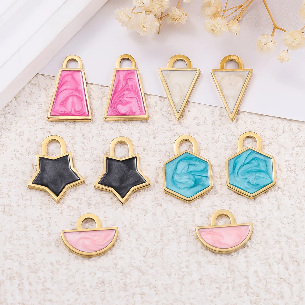 2Piece/Lot Stainless Steel Geometric Pattern Shape Pendants for DIY Women Earring Necklace Jewelry Making Accessories
2Piece/Lot Stainless Steel Geometric Pattern Shape Pendants for DIY Women Earring Necklace Jewelry Making Accessories