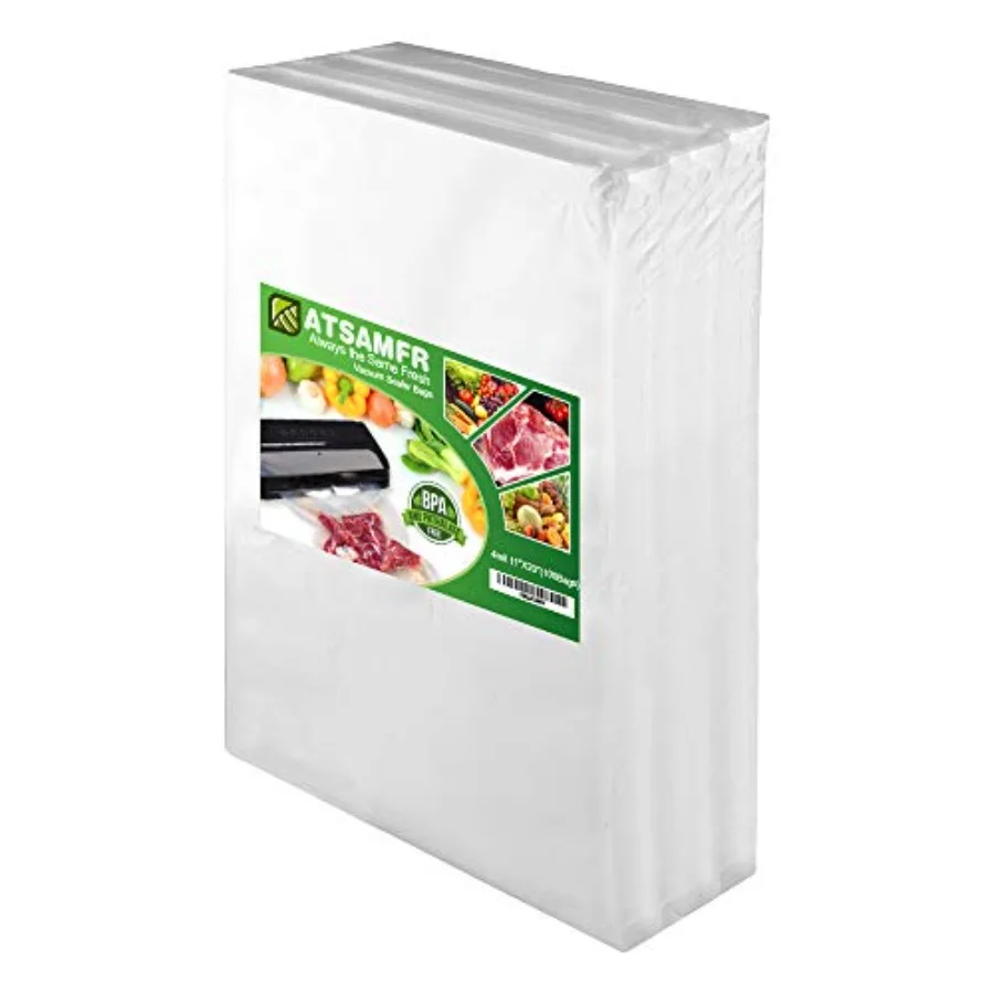 4mil 100 Plus Gallon Size11x20Inch Vacuum Sealer Food Bags with BPA FreeHeavy Duty Great for Vac Storage or Sous Vide Cooking
4mil 100 Plus Gallon Size11x20Inch Vacuum Sealer Food Bags with BPA FreeHeavy Duty Great for Vac Storage or Sous Vide Cooking