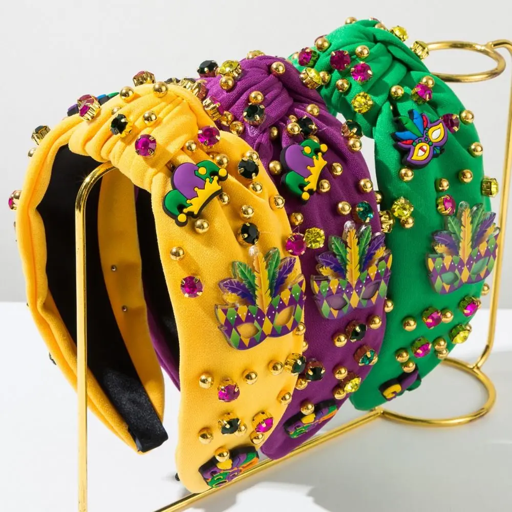 Creative Rhinestone Knot Hairband Bead Inlaid DIY Carnival Party Hairband Spectacled Clown Pattern Knotting Mardi Gras Hairband
Creative Rhinestone Knot Hairband Bead Inlaid DIY Carnival Party Hairband Spectacled Clown Pattern Knotting Mardi Gras Hairband