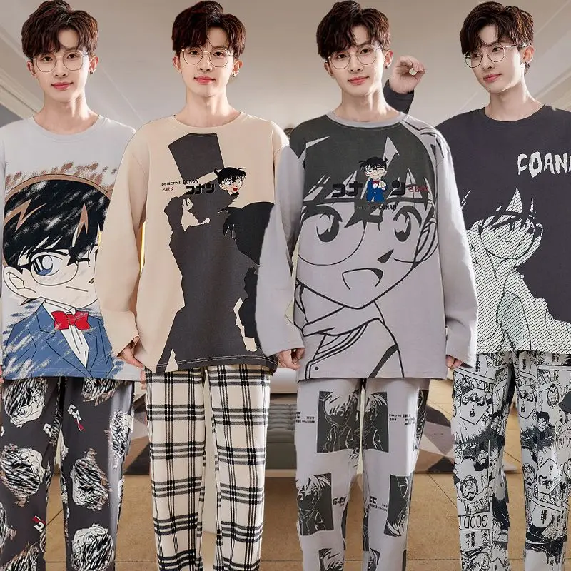 Detective Conan Cartoon Cotton Pajamas Men's Spring and Autumn Long Sleeve Teenage Student Home Clothes Set Gift Wholesale
Detective Conan Cartoon Cotton Pajamas Men's Spring and Autumn Long Sleeve Teenage Student Home Clothes Set Gift Wholesale