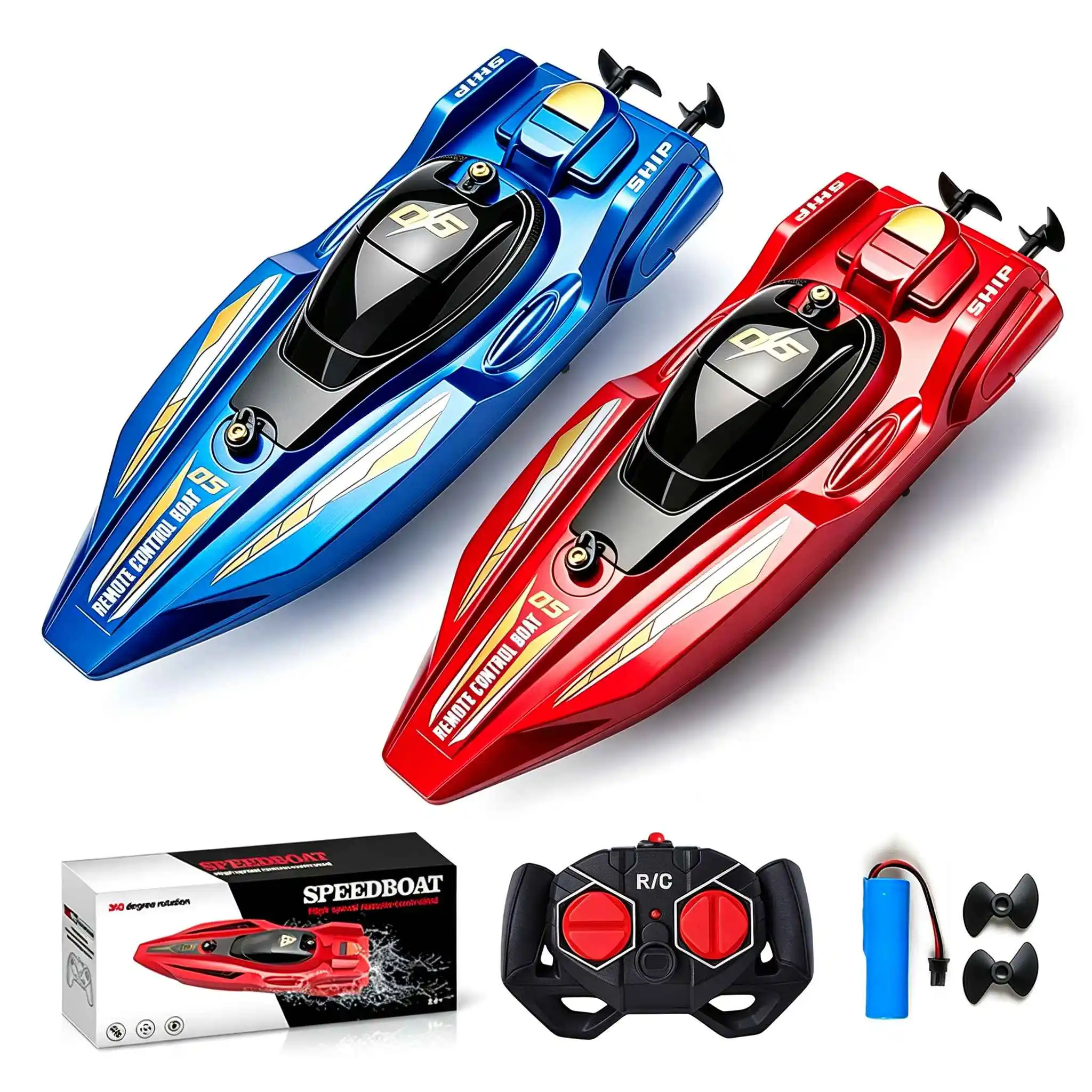 Mini RC Boat for Kids & Adults, 2.4GHz Waterproof Remote Control Speedboat with Dual Motors for Pool and Lake Racing, Water Toy
Mini RC Boat for Kids & Adults, 2.4GHz Waterproof Remote Control Speedboat with Dual Motors for Pool and Lake Racing, Water Toy