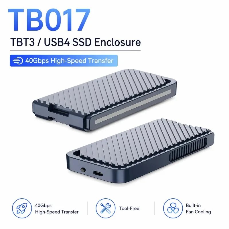 Active Cooled Thunderbolt 3/USB4 M.2 SSD Enclosure, 40Gbps NVMe/SATA Dual Protocol, RGB LED, Tool-Free, 8TB Max
Active Cooled Thunderbolt 3/USB4 M.2 SSD Enclosure, 40Gbps NVMe/SATA Dual Protocol, RGB LED, Tool-Free, 8TB Max