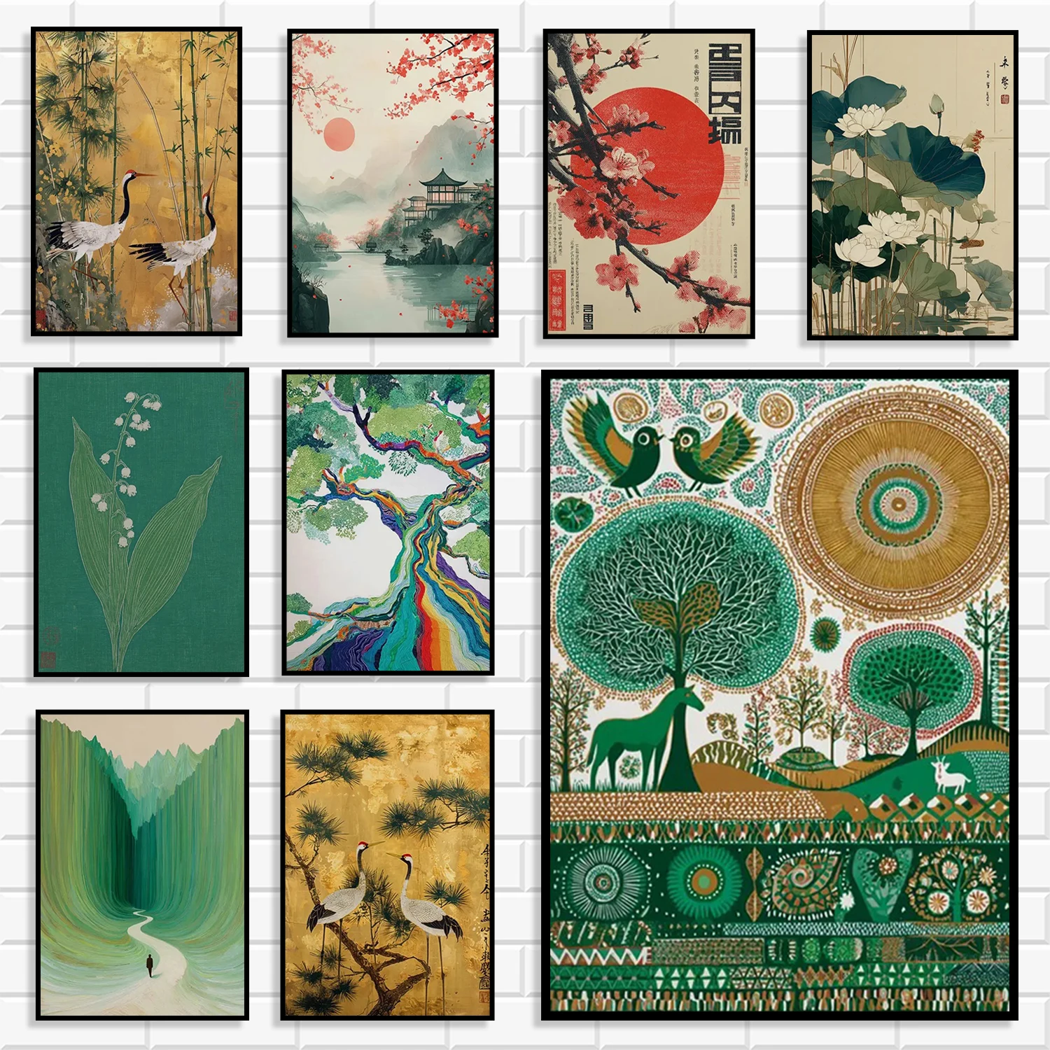 Vintage East Asian Style Canvas Posters Retro Nature Crane & Floral Prints Aesthetic Japandi Wall Art for Home & Bedroom Decor
Vintage East Asian Style Canvas Posters Retro Nature Crane & Floral Prints Aesthetic Japandi Wall Art for Home & Bedroom Decor