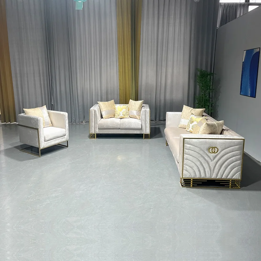 # Velvet Modern Sectional Sofa Set Pieces for Living Room with Metal Legs Couches Luxury Living Room Sofa
# Velvet Modern Sectional Sofa Set Pieces for Living Room with Metal Legs Couches Luxury Living Room Sofa