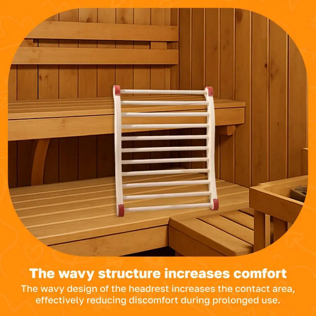 Sauna Headrest S Shaped Wooden Ergonomic Backrest for Relaxing in Home Sauna or Bathtub
Sauna Headrest S Shaped Wooden Ergonomic Backrest for Relaxing in Home Sauna or Bathtub