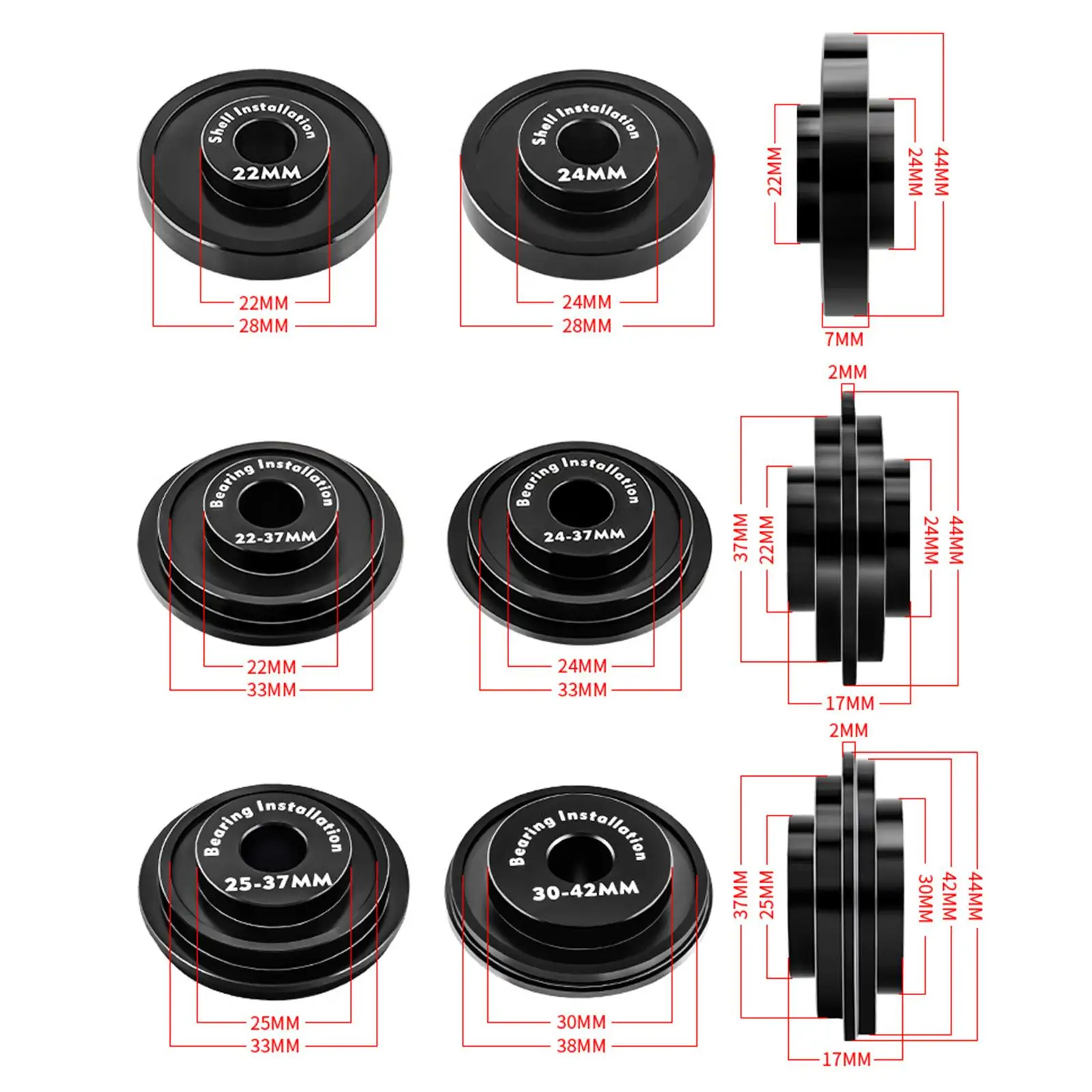 Bearing Press Tool Kit Professional Bottom Bracket Remover Portable Install Removal Accessories for Mountain Road Bikes
Bearing Press Tool Kit Professional Bottom Bracket Remover Portable Install Removal Accessories for Mountain Road Bikes
