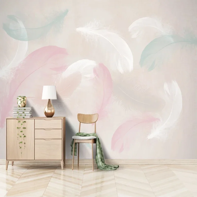 Custom Any Size Wall Cloth Nordic Feather Small Fresh Dreamy Murals Waterproof WallCloth Living Room Sofa Background Wall Paper
Custom Any Size Wall Cloth Nordic Feather Small Fresh Dreamy Murals Waterproof WallCloth Living Room Sofa Background Wall Paper