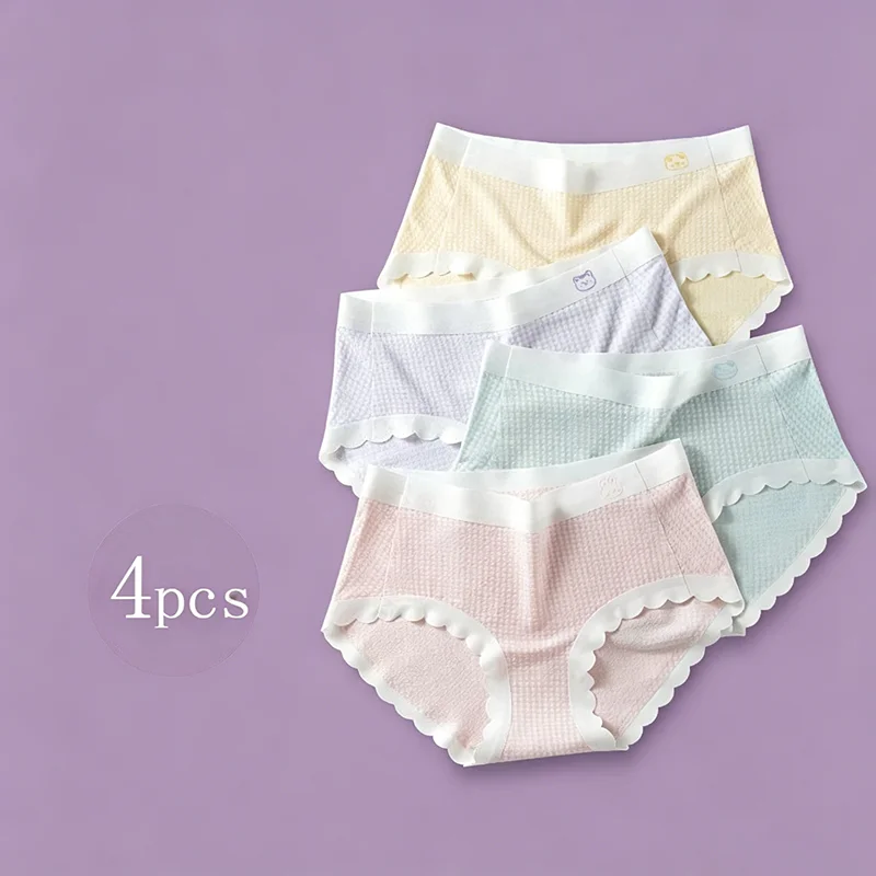 4Pcs Girls Panties Breathable Mid-rise Children's Underwear Triangle Panties Soft Comfortable Underwear for Kids Teenage Girls
4Pcs Girls Panties Breathable Mid-rise Children's Underwear Triangle Panties Soft Comfortable Underwear for Kids Teenage Girls