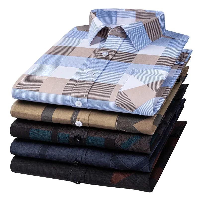Fashion Men's Plaid Shirt Long Sleeves Autumn Casual Easy-care No-iron Social Office Formal Dropship Suppliers 5XL
Fashion Men's Plaid Shirt Long Sleeves Autumn Casual Easy-care No-iron Social Office Formal Dropship Suppliers 5XL