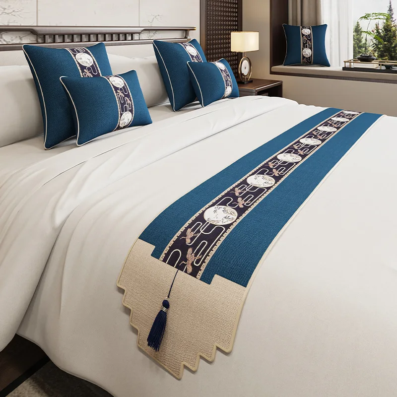 New Chinese-style Bed Flag Cover Bed End Cover Hotel-specific Cover Homestay and Hotel Throw Pillow New Jacquard Bed Runner
New Chinese-style Bed Flag Cover Bed End Cover Hotel-specific Cover Homestay and Hotel Throw Pillow New Jacquard Bed Runner