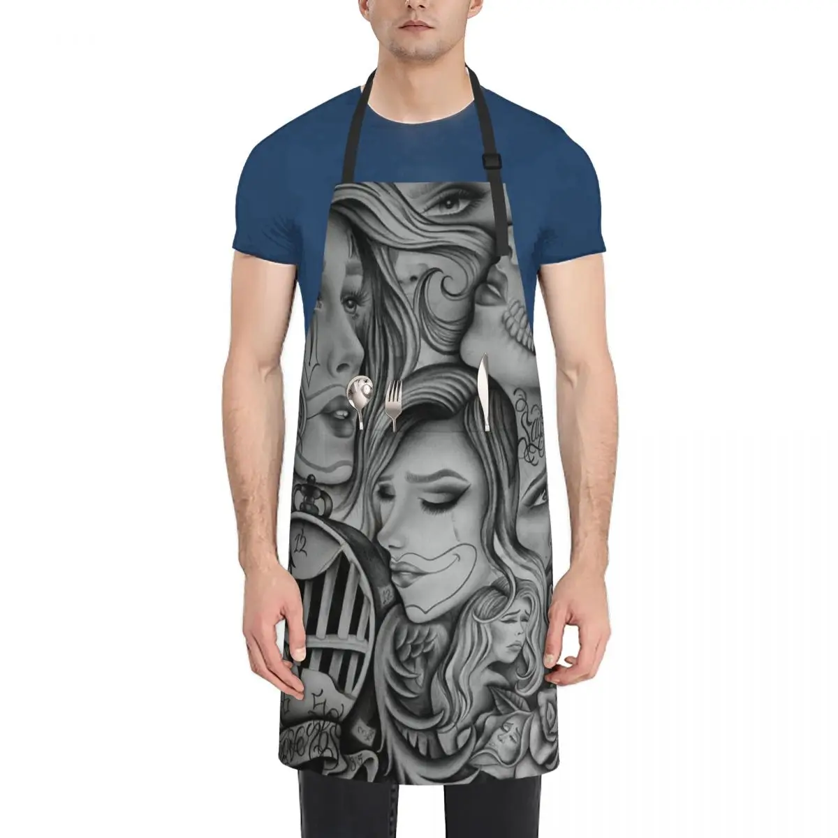 Sad eyes chola clown , Chicano art , black and grey art Apron christmas kitchen cloths Men'ss Apron
Sad eyes chola clown , Chicano art , black and grey art Apron christmas kitchen cloths Men'ss Apron