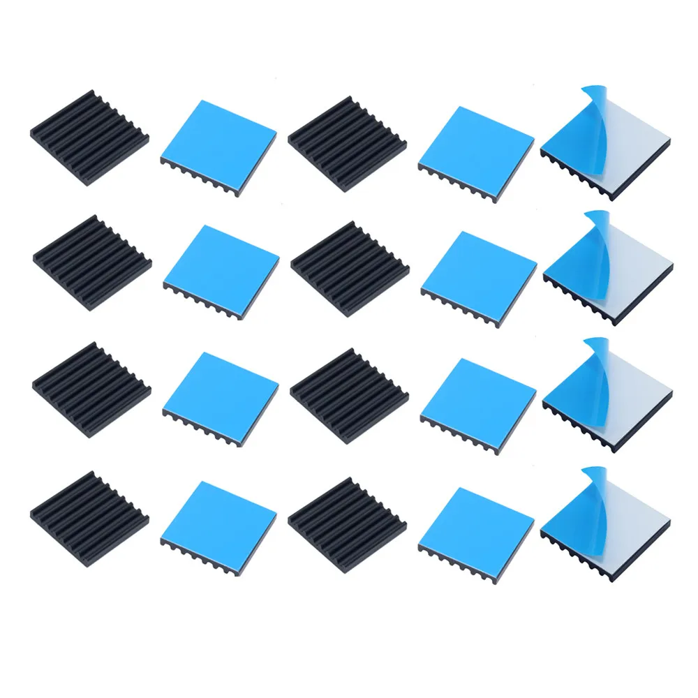 22x22x3mm 20pcs Aluminum Heatsink Black Heat sink Radiator for Electronic IC Chip RAM Cooling With Thermal Conductive Tape
22x22x3mm 20pcs Aluminum Heatsink Black Heat sink Radiator for Electronic IC Chip RAM Cooling With Thermal Conductive Tape