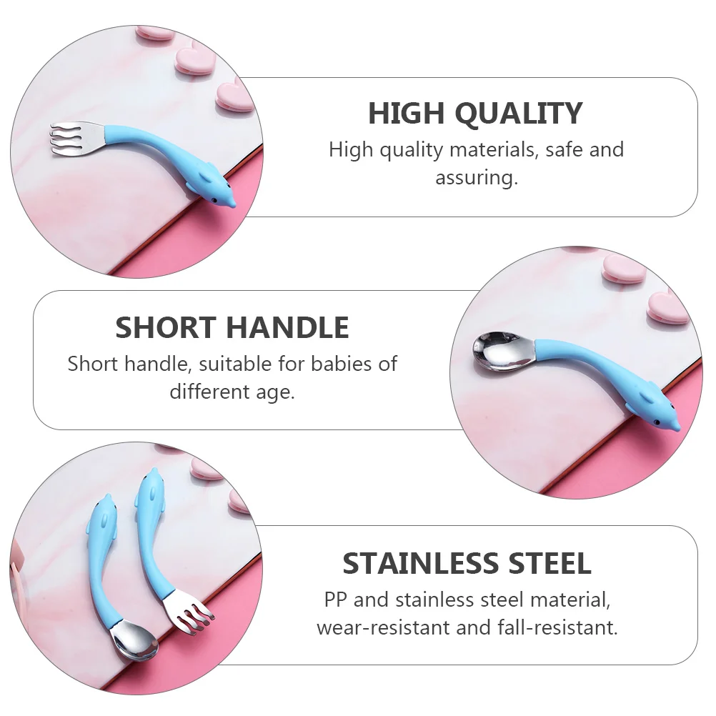 2pcs Baby Tableware Stainless Steel Spoon Fork Toddler Eating Tools Cute Pp Material Bite-Resistant
2pcs Baby Tableware Stainless Steel Spoon Fork Toddler Eating Tools Cute Pp Material Bite-Resistant