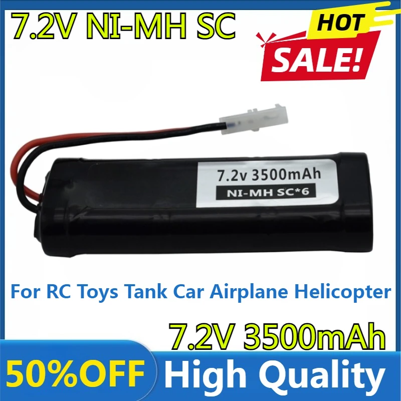New High Quality 7.2V 3500mAh SC Ni-MH Battery for RC Toys Tank Car Airplane Helicopter 7.2V Battery
New High Quality 7.2V 3500mAh SC Ni-MH Battery for RC Toys Tank Car Airplane Helicopter 7.2V Battery