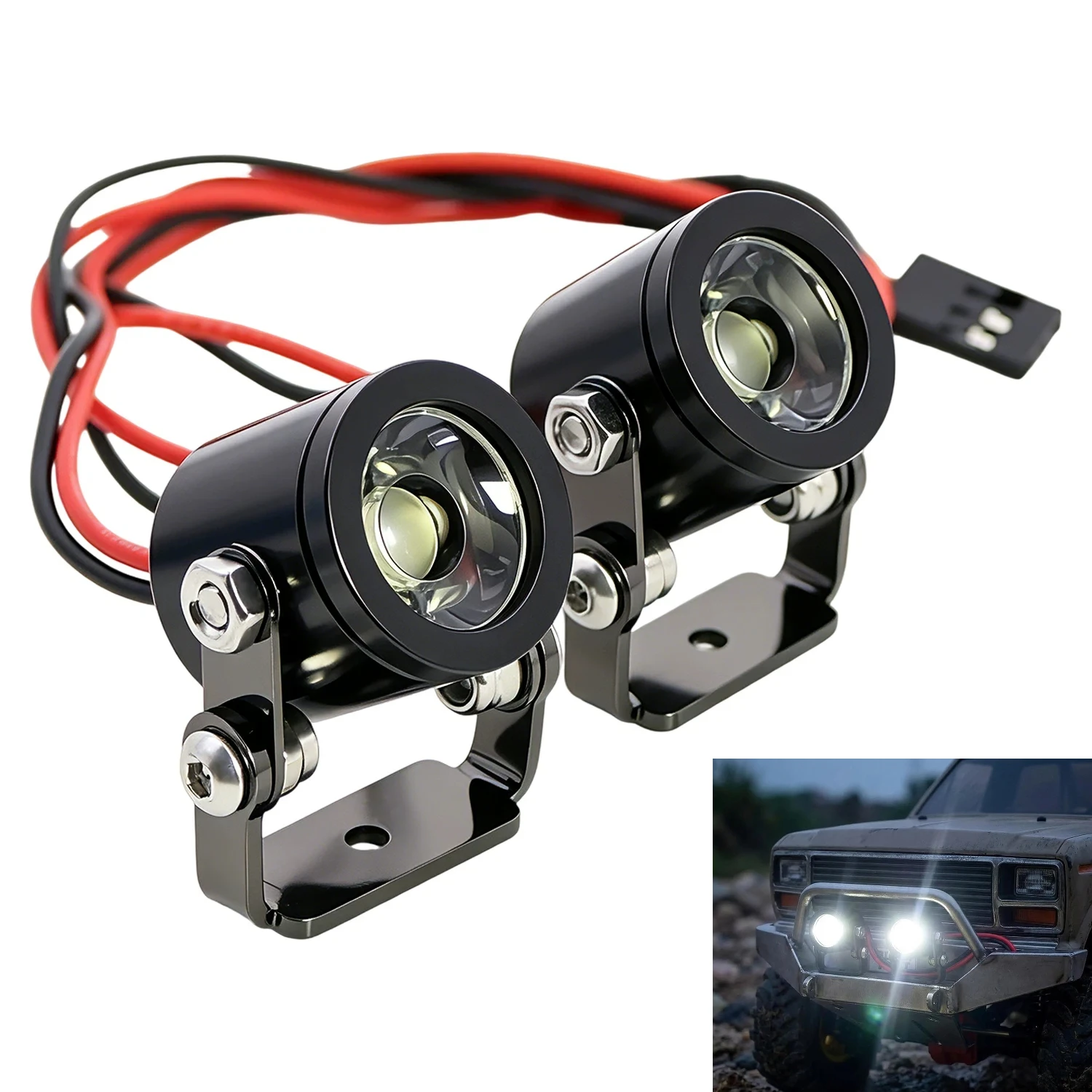 Model Rc High Brightness Led Spotlight With Adjustable Bracket 1W 4-6V For 1/10 Tx4 Tx6 Scx10 Rc Crawler Car
Model Rc High Brightness Led Spotlight With Adjustable Bracket 1W 4-6V For 1/10 Tx4 Tx6 Scx10 Rc Crawler Car