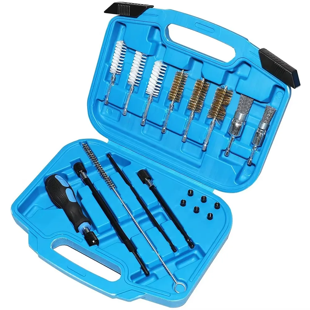 High Quality 19pcs Universal Diesel Engines Injector Seat Cleaner Brush Tool Kit with Drivers
High Quality 19pcs Universal Diesel Engines Injector Seat Cleaner Brush Tool Kit with Drivers