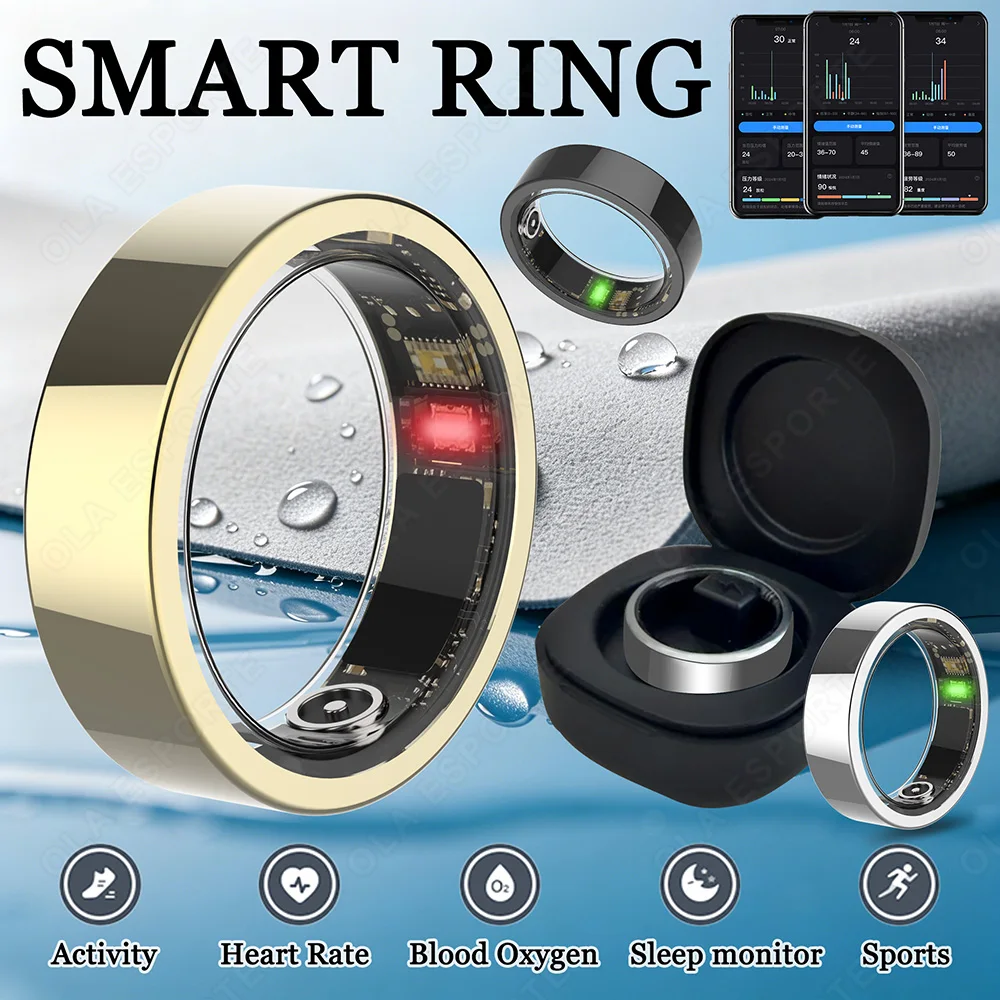 NEW Smart Ring Blood Pressure Heart Rate Sleep Monitoring Smartring IP68 & 5ATM Waterproof Multi-sport Mode Smartring Man Women
NEW Smart Ring Blood Pressure Heart Rate Sleep Monitoring Smartring IP68 & 5ATM Waterproof Multi-sport Mode Smartring Man Women
