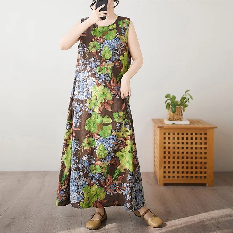 Летнее платье больших размеров с круглым хлопковым принтом Ne Svel для похудения, длинное трапециевидное платье большого размера, удобное дышащее женское платье...
Летнее платье больших размеров с круглым хлопковым принтом Ne Svel для похудения, длинное трапециевидное платье большого размера, удобное дышащее женское платье...