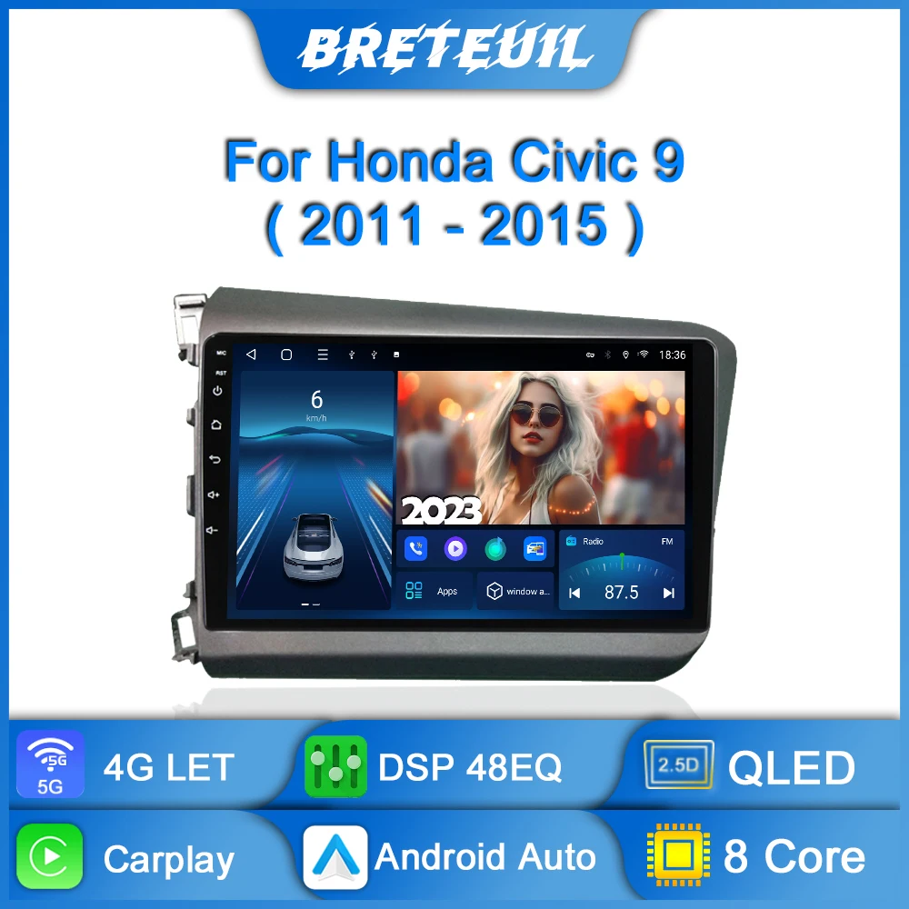 Car Radio For Honda Civic 2012 2013 2014 2015 Android Multimedia Player Carplay GPS Navigation QLED Touch Screen Auto DSP Stereo
Car Radio For Honda Civic 2012 2013 2014 2015 Android Multimedia Player Carplay GPS Navigation QLED Touch Screen Auto DSP Stereo