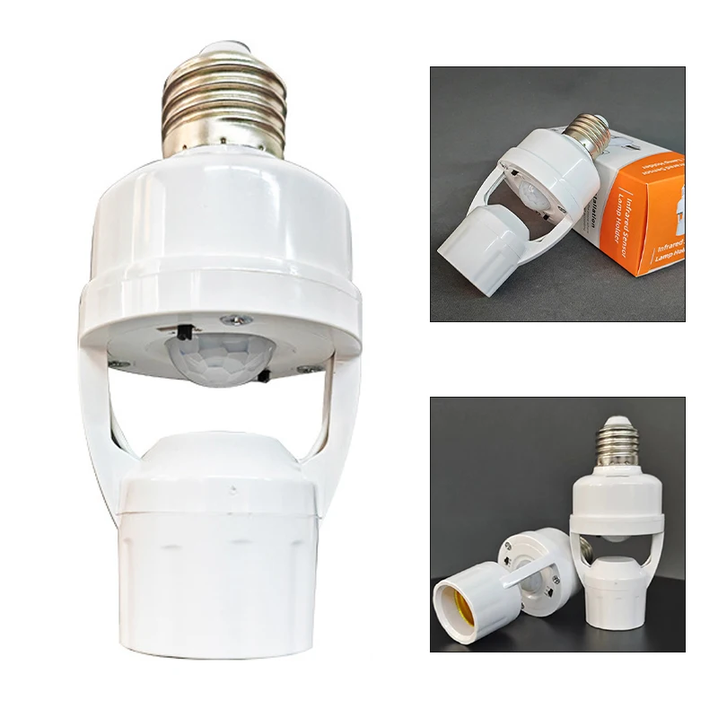 Automatic Motion Sensor E27 Smart Lamp Holder Intelligent Human Body Infrared Induction Light Control Bracket For Indoor Use
Automatic Motion Sensor E27 Smart Lamp Holder Intelligent Human Body Infrared Induction Light Control Bracket For Indoor Use