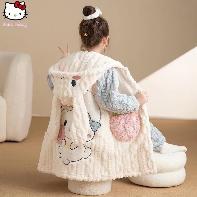 Girls Kawaii Hooded Warm Home Clothes Set Cartoon Girls Thickened Nightgown Pajamas Anime Winter New Parent Child Two Piece Set
Girls Kawaii Hooded Warm Home Clothes Set Cartoon Girls Thickened Nightgown Pajamas Anime Winter New Parent Child Two Piece Set