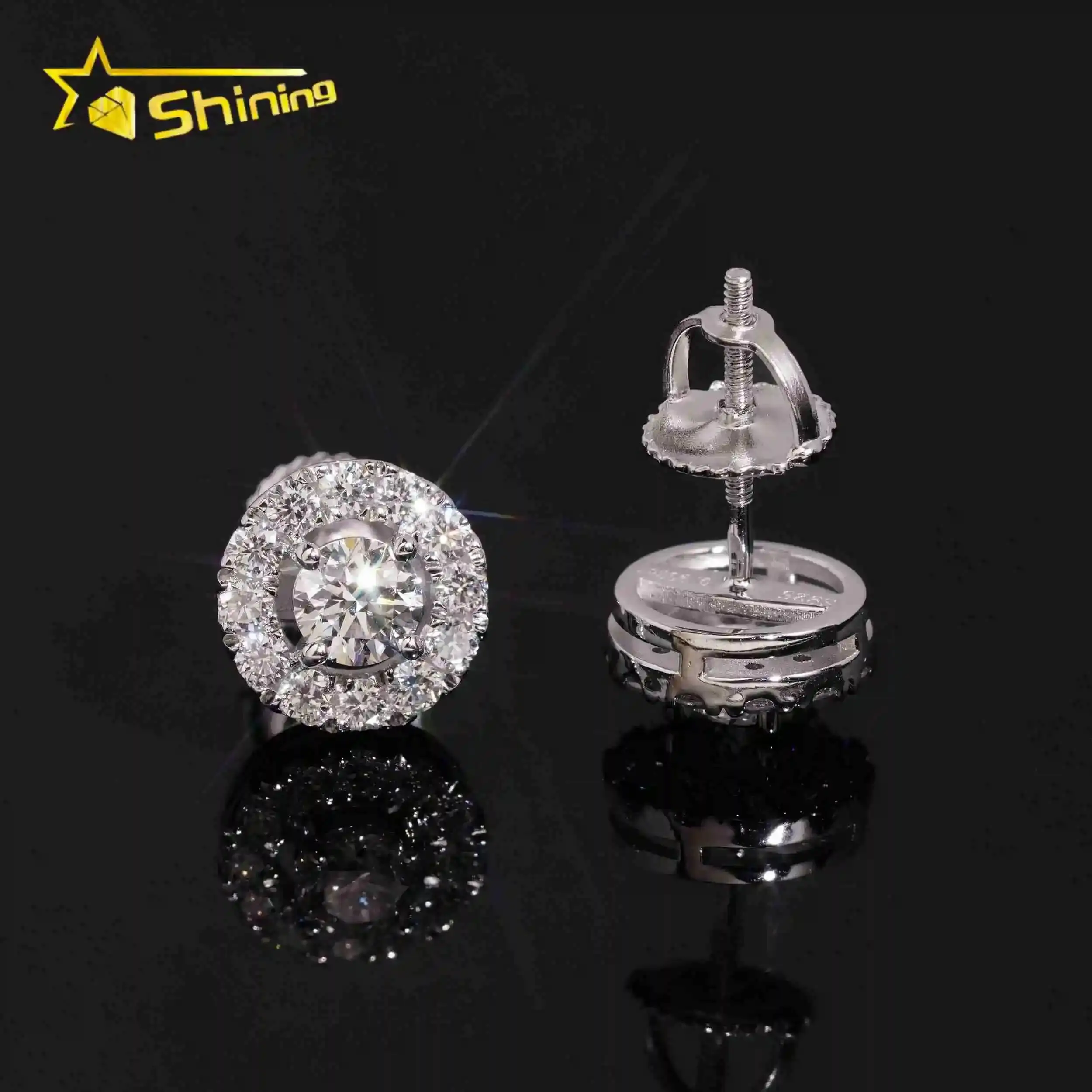 Stocks Hip Hop Jewelry 925 Sterling Silver Halo Cluster Lab Grown Diamond Stud Earrings 8.5mm IGI Certificate
Stocks Hip Hop Jewelry 925 Sterling Silver Halo Cluster Lab Grown Diamond Stud Earrings 8.5mm IGI Certificate