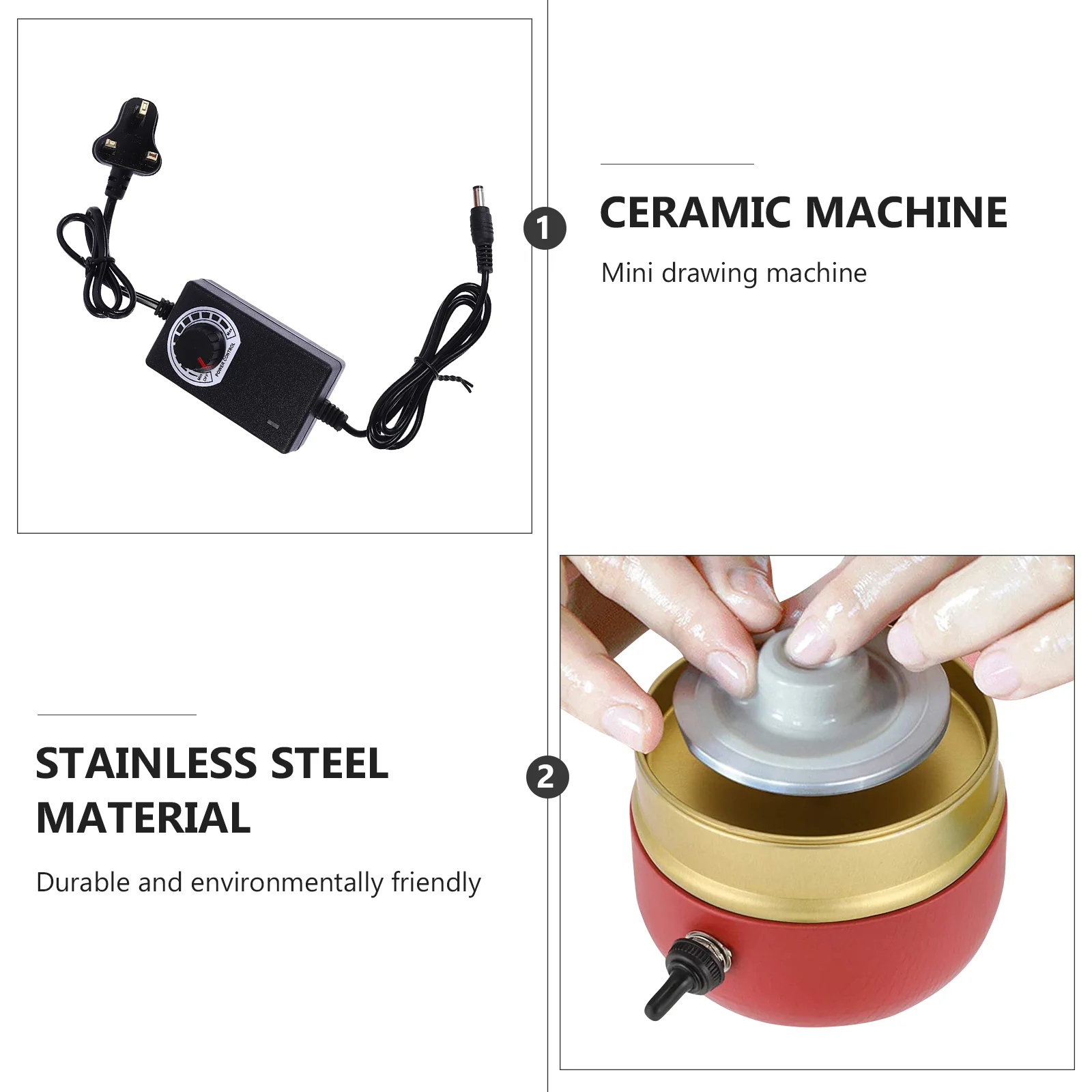 Mini Pottery Ceramic Ceramic Machine Work Clay Making Turntable Electric Wheel Sculpting Tools Kids Adult Art Craft
Mini Pottery Ceramic Ceramic Machine Work Clay Making Turntable Electric Wheel Sculpting Tools Kids Adult Art Craft