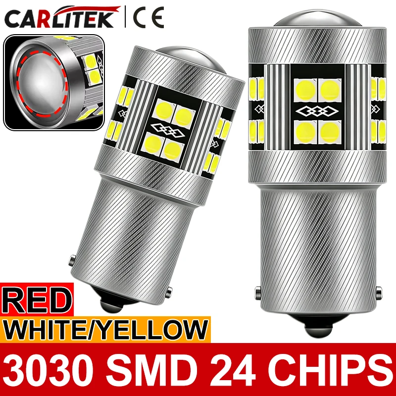 2 PCS CANBUS 1156 BA15S 1157 BAY15D LED Bulb 12V 3030-24SMD 6000/6500K White Yellow Red Car Tail Brake Parking Turn Signal Light
2 PCS CANBUS 1156 BA15S 1157 BAY15D LED Bulb 12V 3030-24SMD 6000/6500K White Yellow Red Car Tail Brake Parking Turn Signal Light