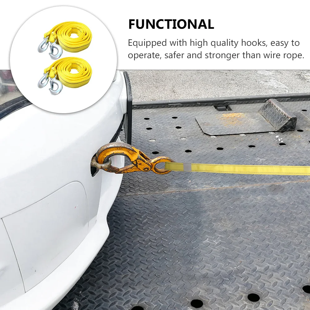 2Pcs Trailer Rope High Strength Winch Ropes Car Towing Rope Forged Hooks Durable Thickened Cable Car Pulling Accessories 
2Pcs Trailer Rope High Strength Winch Ropes Car Towing Rope Forged Hooks Durable Thickened Cable Car Pulling Accessories