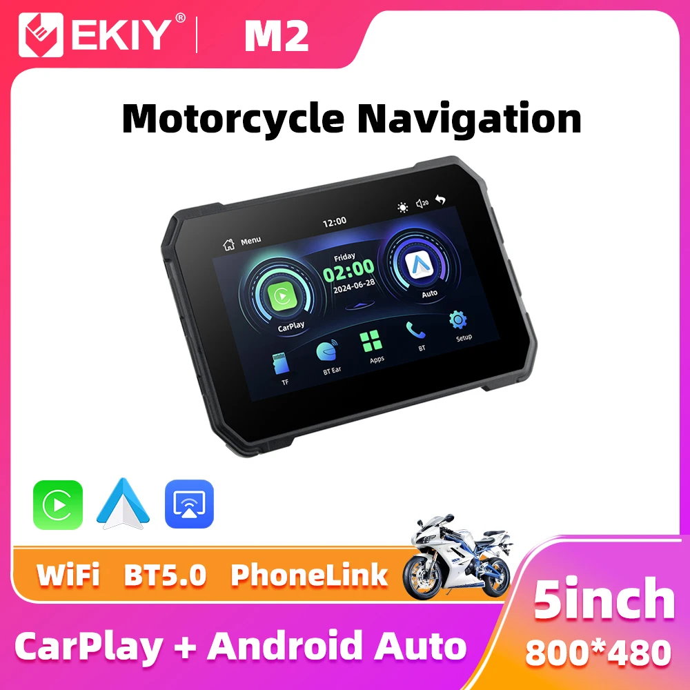 EKIY 5 inch Wireless CarPlay Moto Android Auto Portable Digital Motorcycle Dashboard GPS Navigation Screen Dustproof Waterproof
EKIY 5 inch Wireless CarPlay Moto Android Auto Portable Digital Motorcycle Dashboard GPS Navigation Screen Dustproof Waterproof