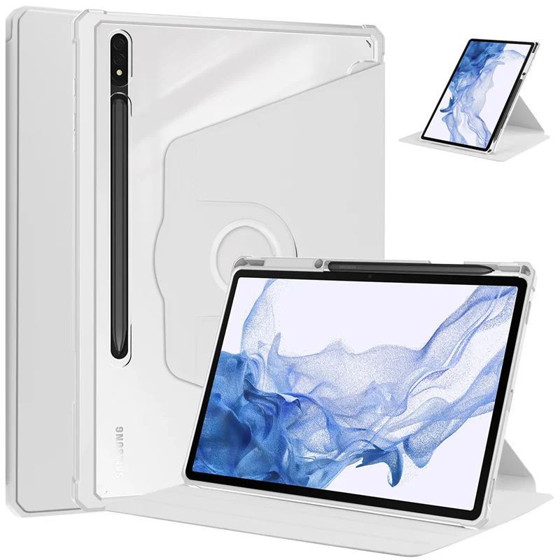 360 Rotation for Samsung Galaxy Tab S7 Plus S8 Plus 12.4 inch Case with Pen Holder Clear Back for Tab S7 FE SM-T730 T736 Cover
360 Rotation for Samsung Galaxy Tab S7 Plus S8 Plus 12.4 inch Case with Pen Holder Clear Back for Tab S7 FE SM-T730 T736 Cover