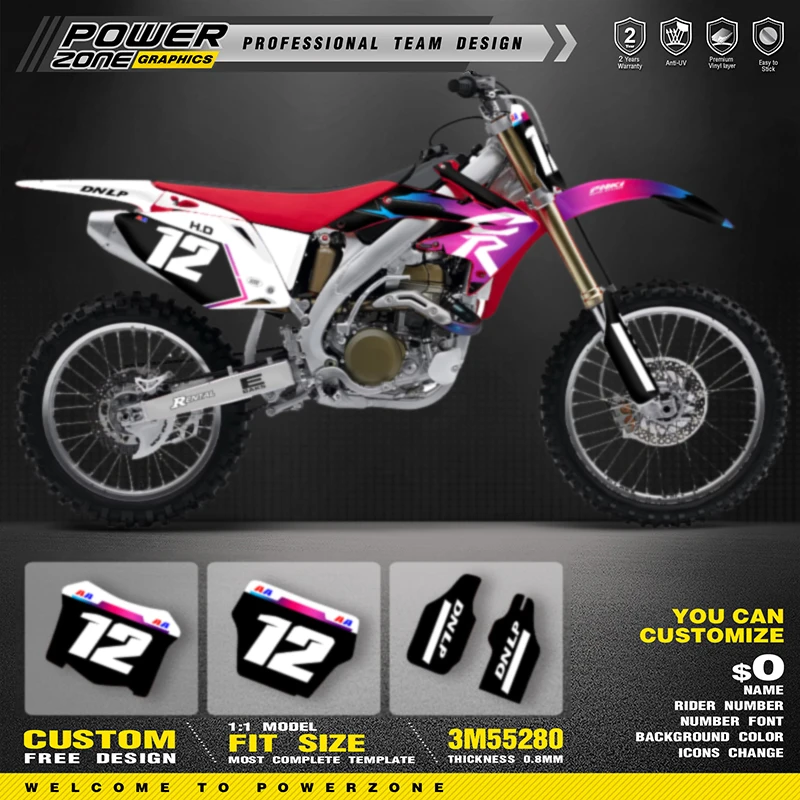 PowerZone Custom Graphics Backgrounds Decals Stickers Kits For HONDA CRF450 2005 2006 2007 2008 Motocycle Name Number 026
PowerZone Custom Graphics Backgrounds Decals Stickers Kits For HONDA CRF450 2005 2006 2007 2008 Motocycle Name Number 026