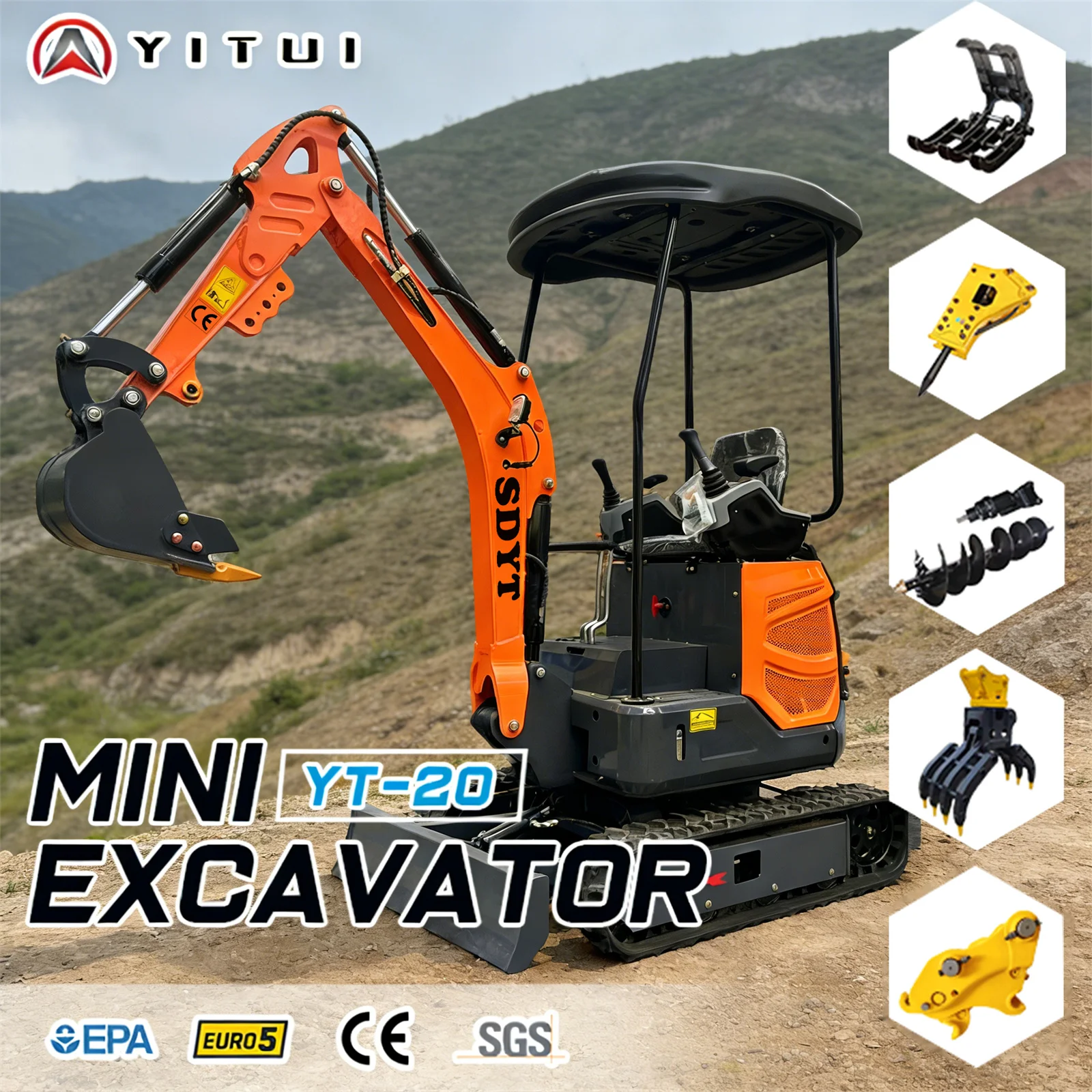 Small Space Operators Home Crawler Mini Excavator Euro 5 Standard Large Arm Side Swing Mini Excavator Customized
Small Space Operators Home Crawler Mini Excavator Euro 5 Standard Large Arm Side Swing Mini Excavator Customized