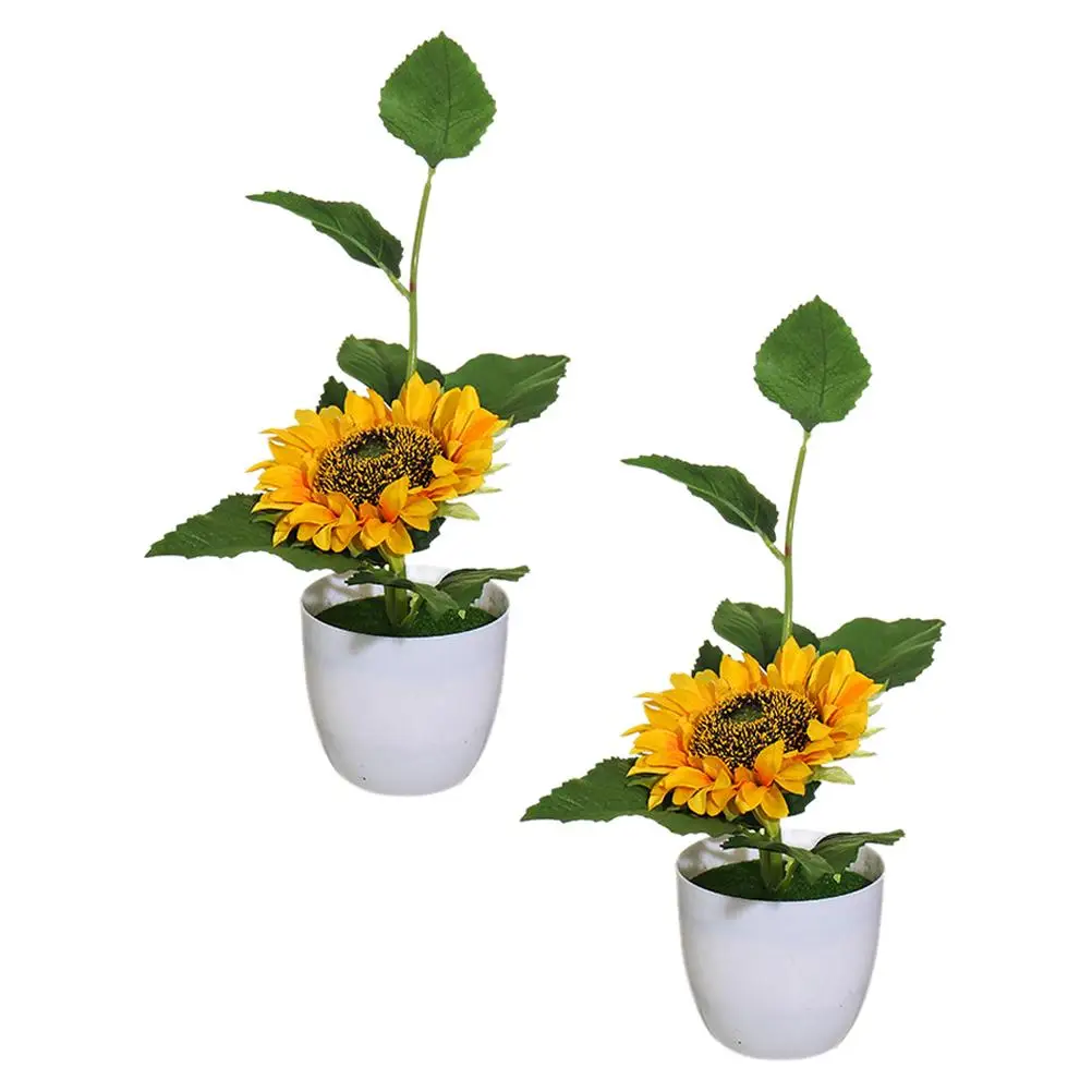 2 Pcs Artificial Sunflower Plastic Potted Home Decor Vivid Faux nament Office Shop Room
2 Pcs Artificial Sunflower Plastic Potted Home Decor Vivid Faux nament Office Shop Room