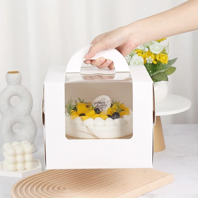5 10 20 PCS 4 6 8 Inch White Portable Handle Mousse Cake Paper Packaging Box Open Window Birthday Party Gift Pastry Wholesale
5 10 20 PCS 4 6 8 Inch White Portable Handle Mousse Cake Paper Packaging Box Open Window Birthday Party Gift Pastry Wholesale