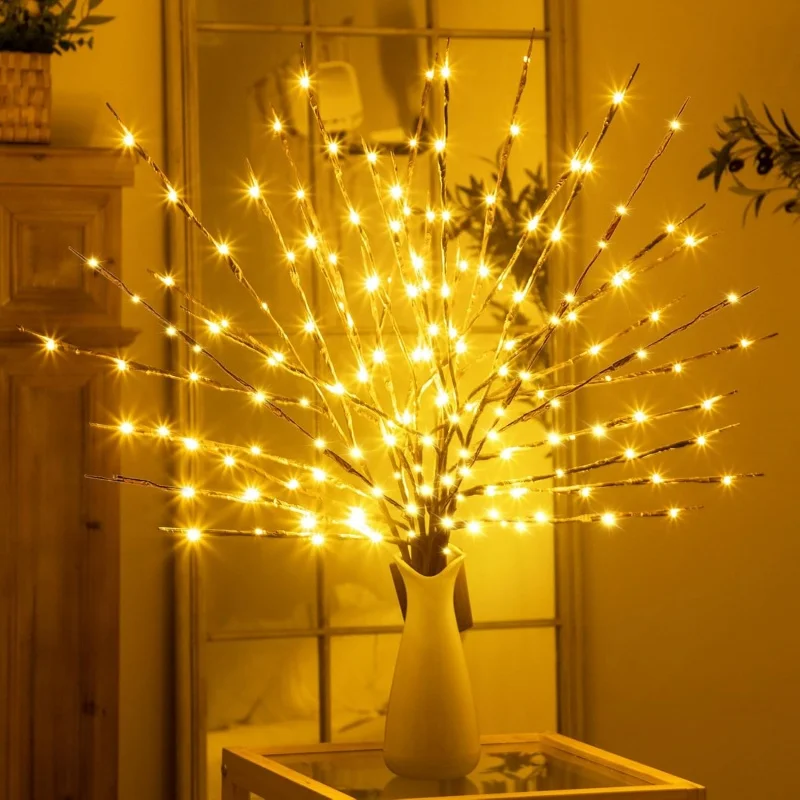 Creative LED Willow Twig Lamp Battery Box Vase Filler Tree Branch Fairy String Lights for Christmas Wedding Party Holiday Decor
Creative LED Willow Twig Lamp Battery Box Vase Filler Tree Branch Fairy String Lights for Christmas Wedding Party Holiday Decor