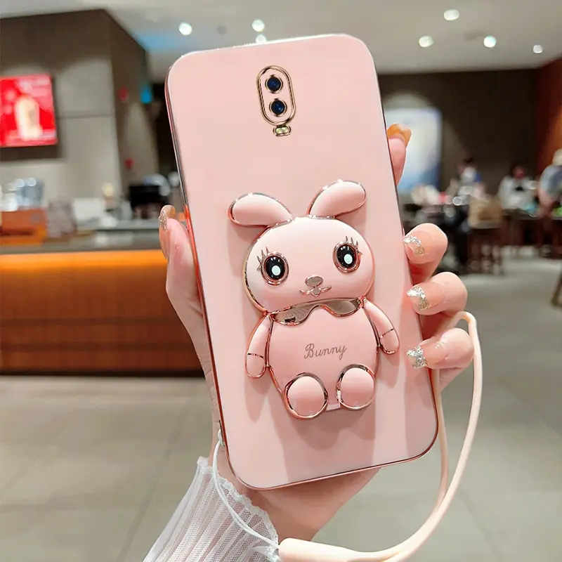 Phone Case For Oppo R17 Luxury Plating Square Rabbit Holder With Landyard Case Cover
Phone Case For Oppo R17 Luxury Plating Square Rabbit Holder With Landyard Case Cover