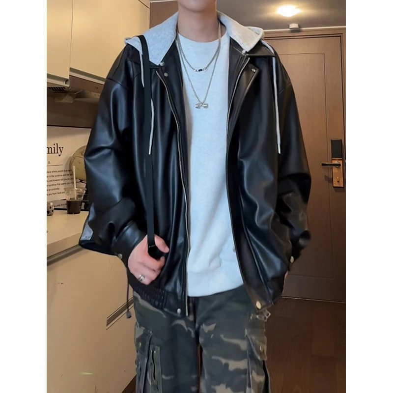 New Men's Leather Jackets Autumn Casual Motorcycle PU Jacket Biker Leather Coats Brand Clothing Hooded Leather Jacket Harajuku
New Men's Leather Jackets Autumn Casual Motorcycle PU Jacket Biker Leather Coats Brand Clothing Hooded Leather Jacket Harajuku