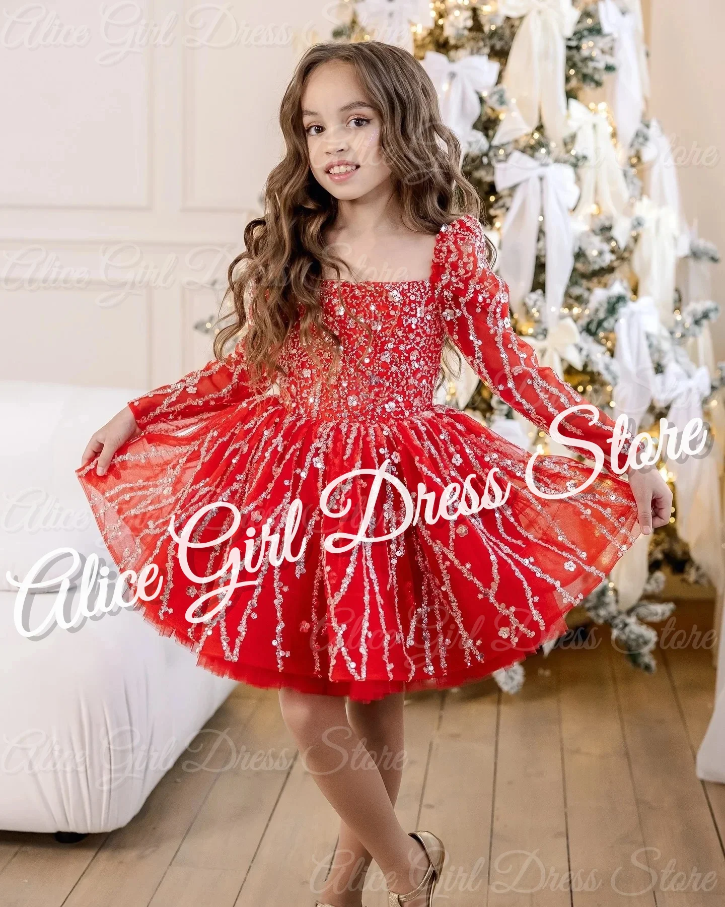 Red Flower Girl Dresses for Wedding Sequins Full Sleeves Baby Girl Birthday Party Gowns First Communion Ball Gowns Customized
Red Flower Girl Dresses for Wedding Sequins Full Sleeves Baby Girl Birthday Party Gowns First Communion Ball Gowns Customized