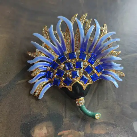 Elegante retro design original esmalte pena luz luxo high-grade broche