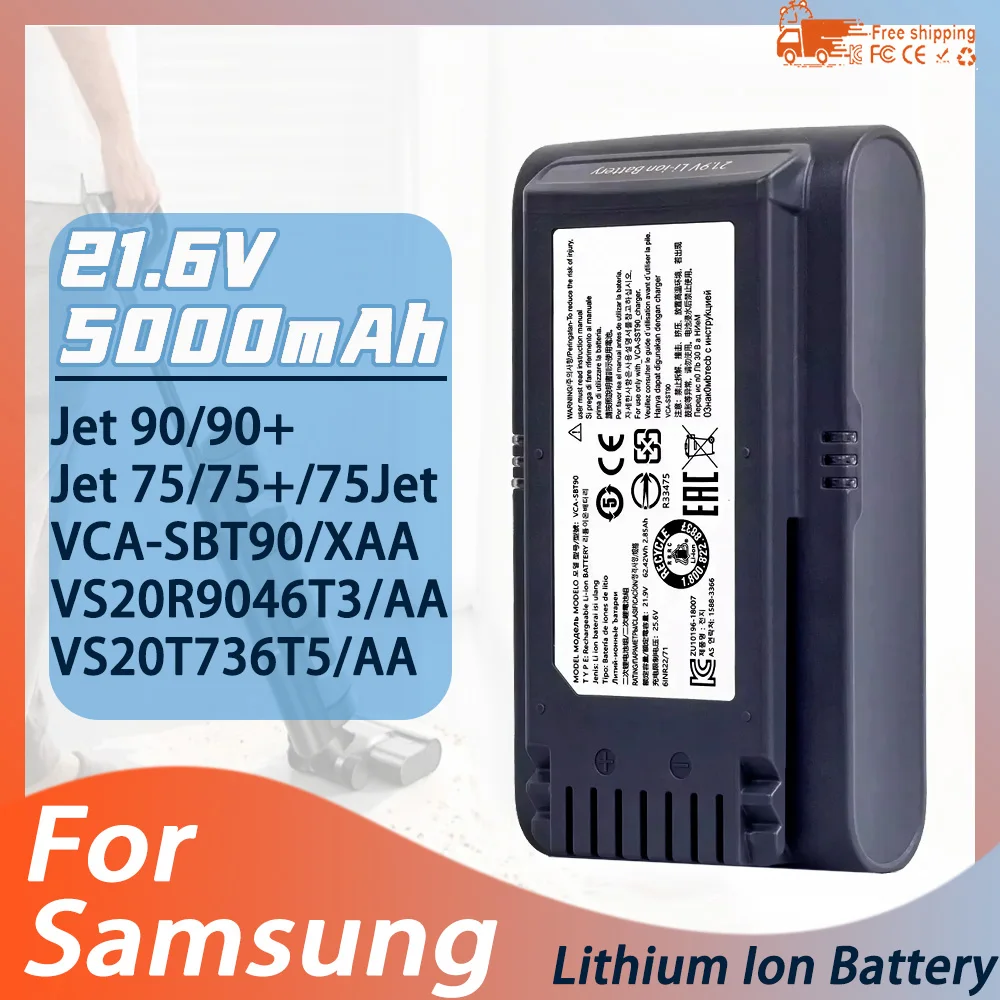 JET-90 5000mAh Battery Accessories New for Samsung Jet 90 VCA-SBT90 Vacuum Cleaner Accessories High Capacity Quality Li-ion
JET-90 5000mAh Battery Accessories New for Samsung Jet 90 VCA-SBT90 Vacuum Cleaner Accessories High Capacity Quality Li-ion