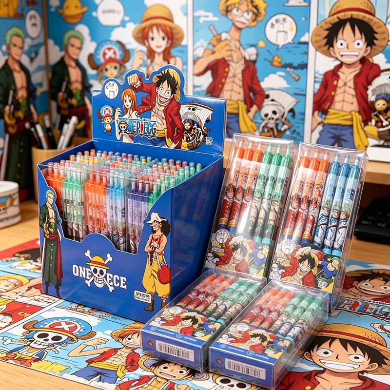 One Piece 4/12/24Pcs Anime Black Ink Pen Set Luffy Zoro 0.5mm Press Gel Signature Kawaii School Student Stationery Children Gift
One Piece 4/12/24Pcs Anime Black Ink Pen Set Luffy Zoro 0.5mm Press Gel Signature Kawaii School Student Stationery Children Gift